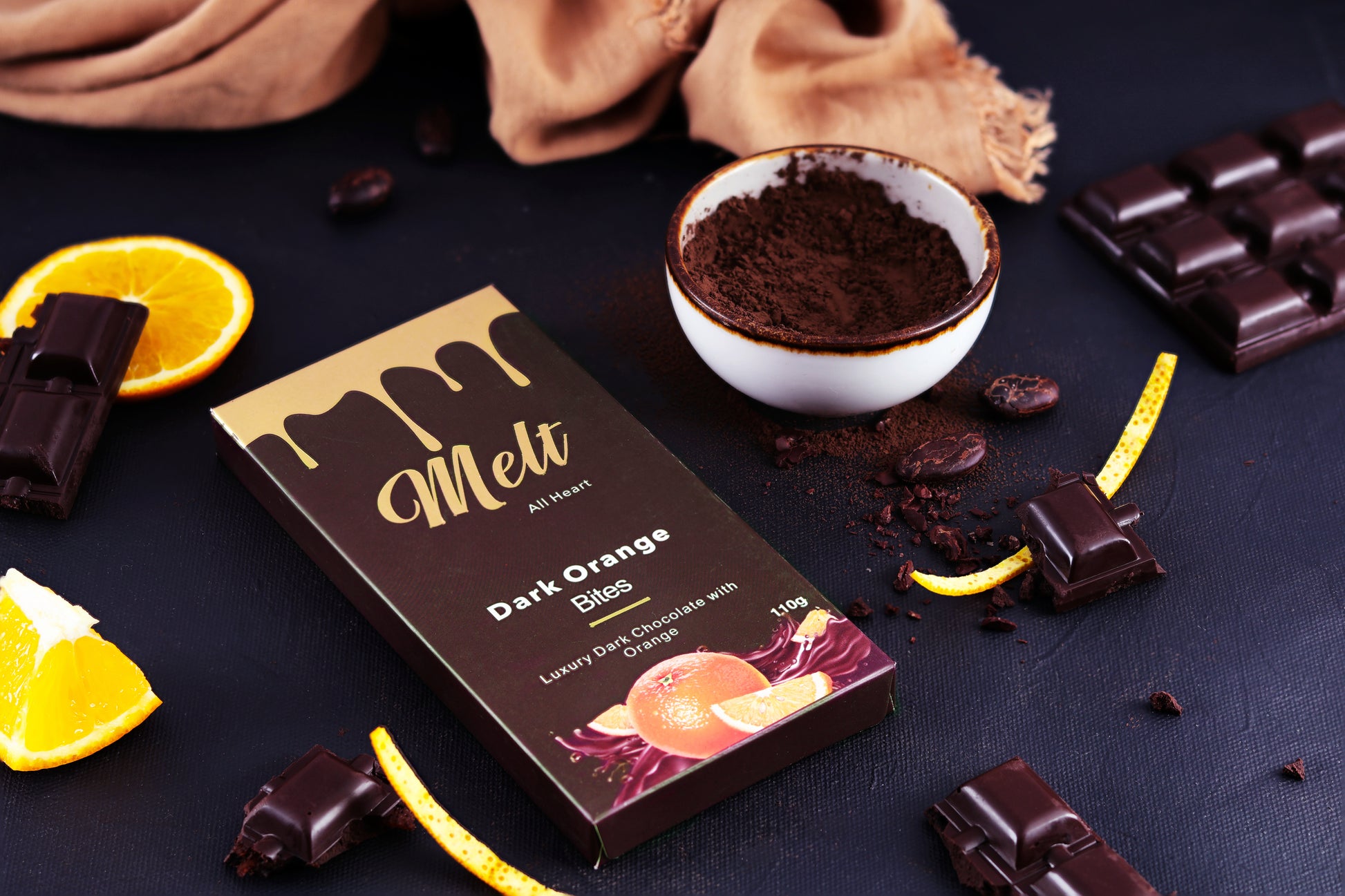 Dark Orange Chocolate Bar